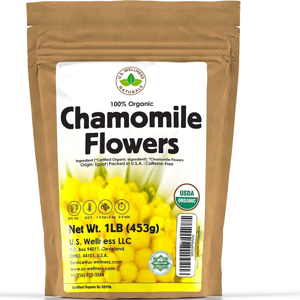 The Best Organic Chamomile Tea Brands To Get Better Sleep 3 us wellness naturals organic chamomile flowers