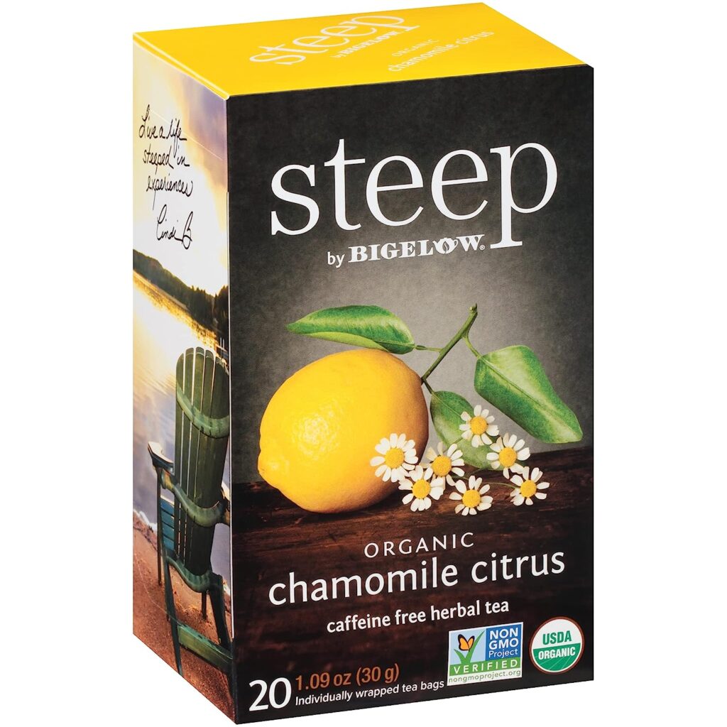 The Best Organic Chamomile Tea Brands To Get Better Sleep 7 steep by bigelow chamomile citrus tea