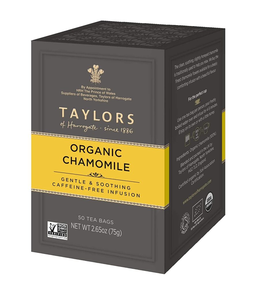 The Best Organic Chamomile Tea Brands To Get Better Sleep 2 taylors chamomile tea
