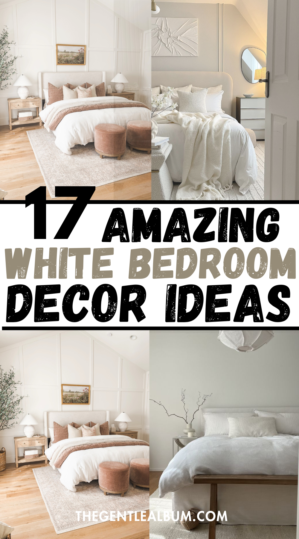 17 Stunning White Bedroom Ideas For A Minimal and Clean Aesthetic