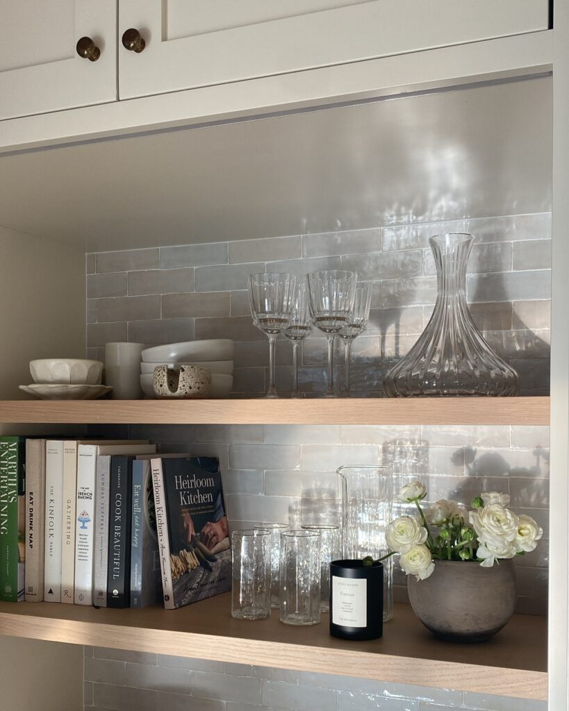 20 Kitchen Shelf Decor Ideas You'll Want To Try Right Now 21 cookbooks on kitchen shelf
