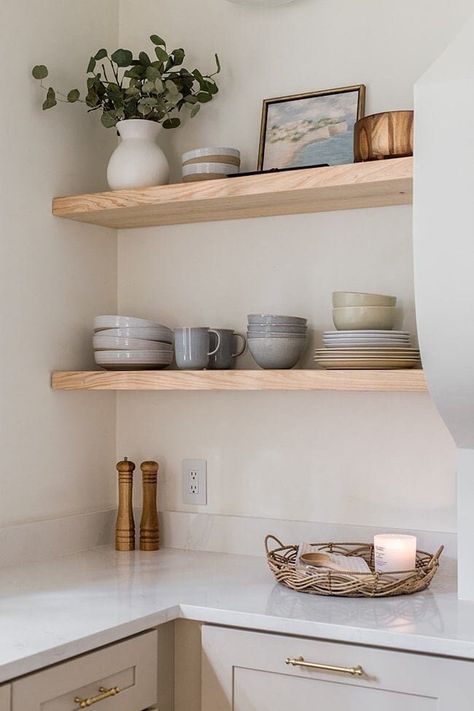 20 Kitchen Shelf Decor Ideas You'll Want To Try Right Now 16 minimal shelf decor