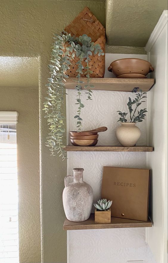 20 Kitchen Shelf Decor Ideas You'll Want To Try Right Now 12 small corner kitchen shelf decor