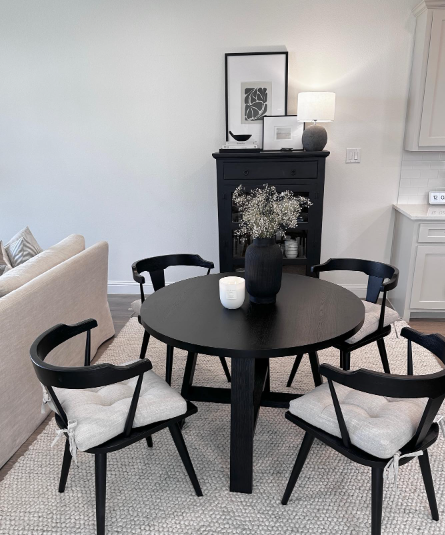 Black and White Dining Space