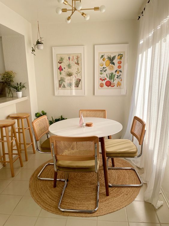 Round Rattan Area Rug