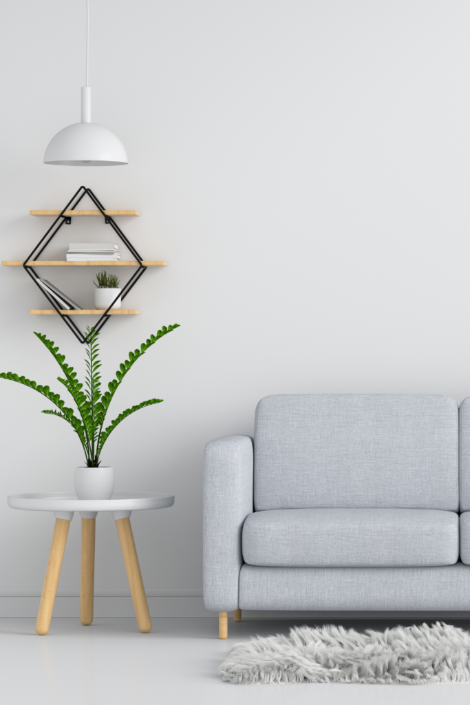 Small White Coffee Table with Tripod Stand