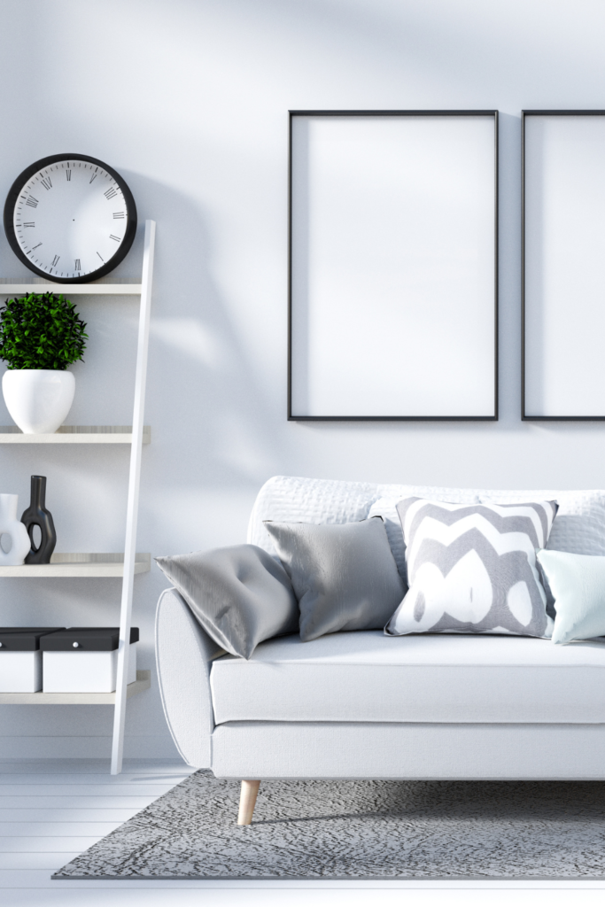White Ladder-Style Wall Shelf