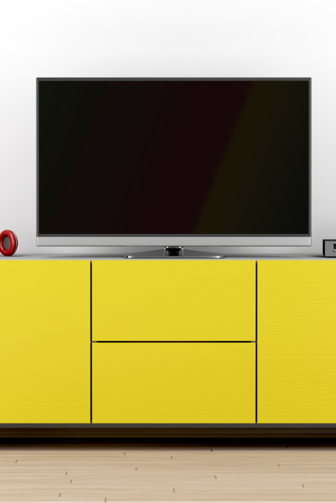 Yellow TV Stand