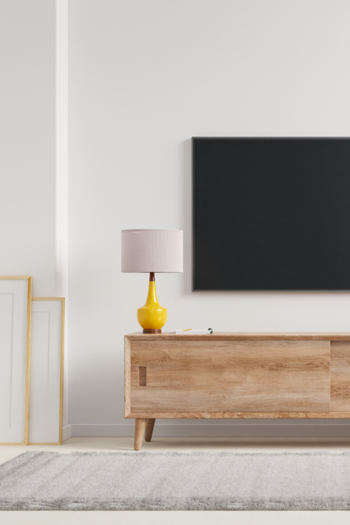 White Lamp with Yellow Stand