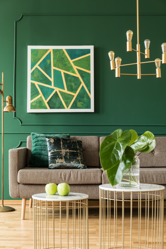 Green Abstract Wall Art Canvas