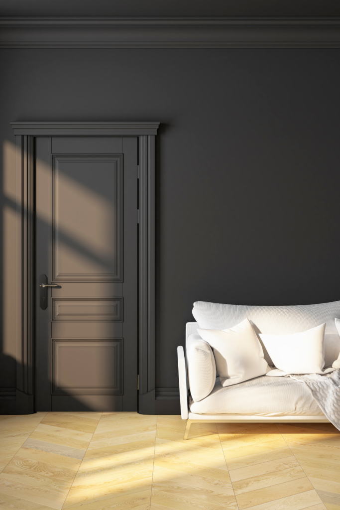 Dark Walls (with White Couch)