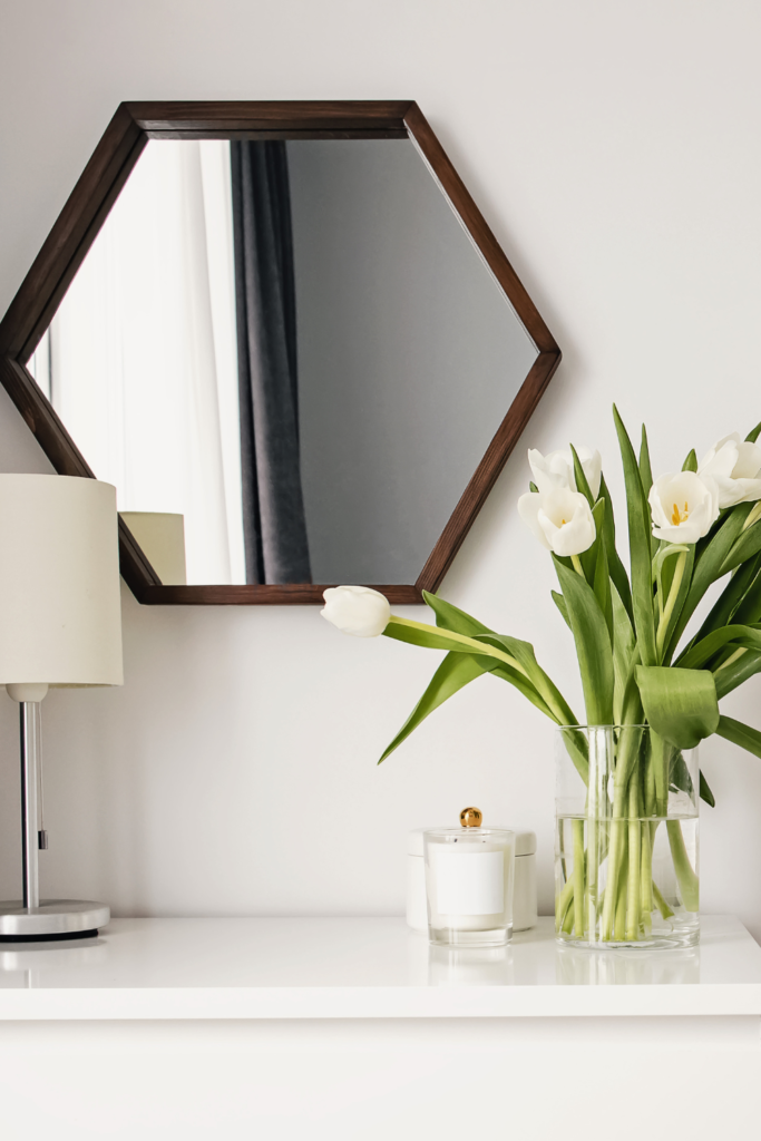 18 Scandinavian Bedroom Ideas 25 Hexagonal Wall Mirror
