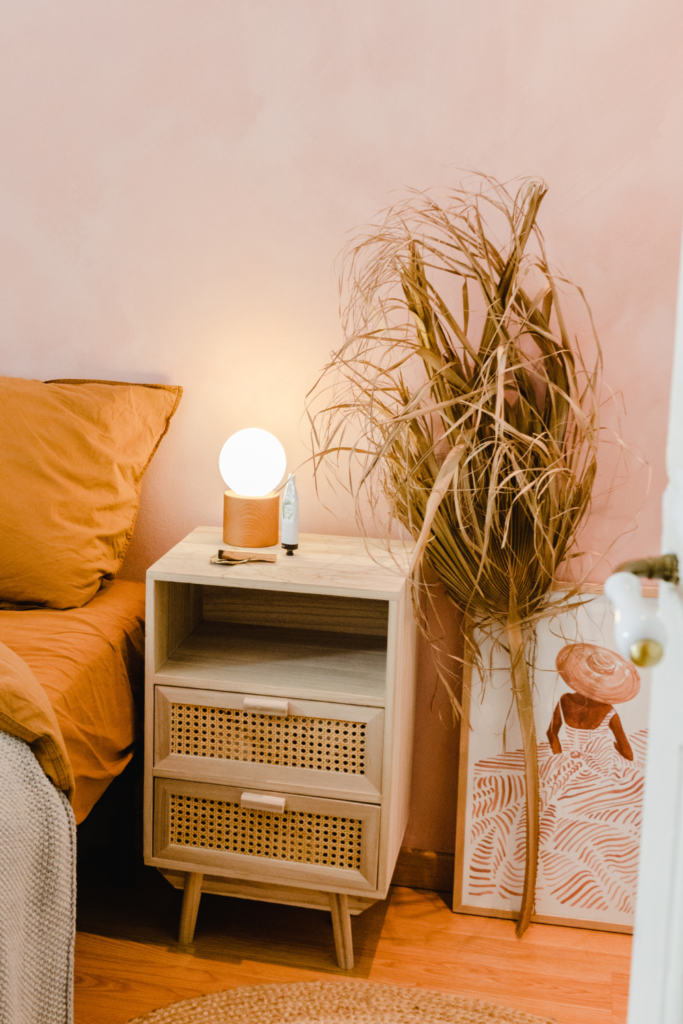 18 Scandinavian Bedroom Ideas 4 Wooden Rattan Bedside Drawer