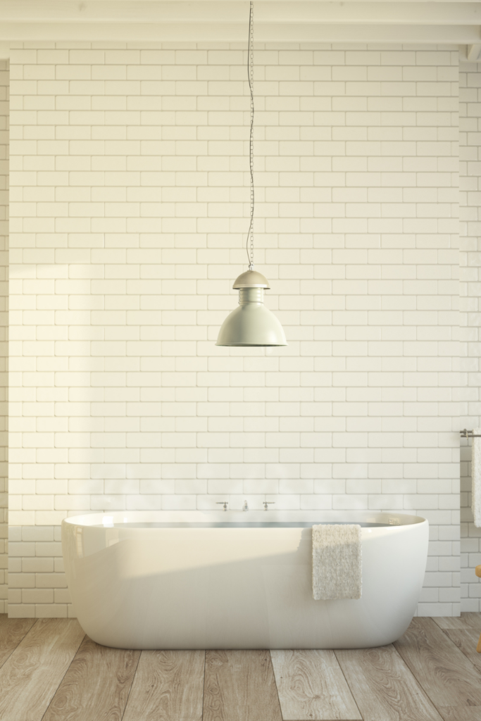 warm decor bathroom