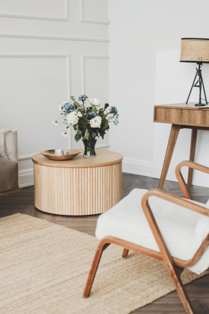 6. Round Lift Top Coffee Table with Storage