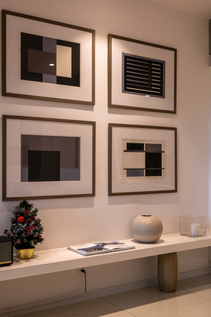 17 Quiet Luxury Home Decor Ideas 10 5. Monochrome abstract Wall Art 1