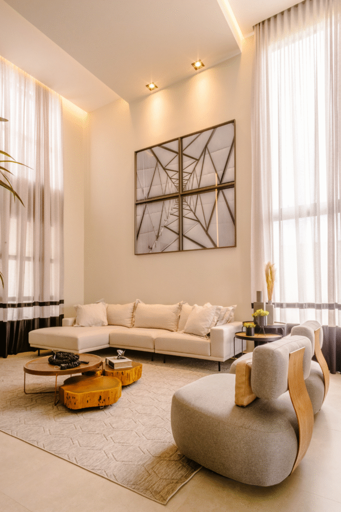 17 Quiet Luxury Home Decor Ideas 18 9. Choose Low Profile like Neutral Rugs 1