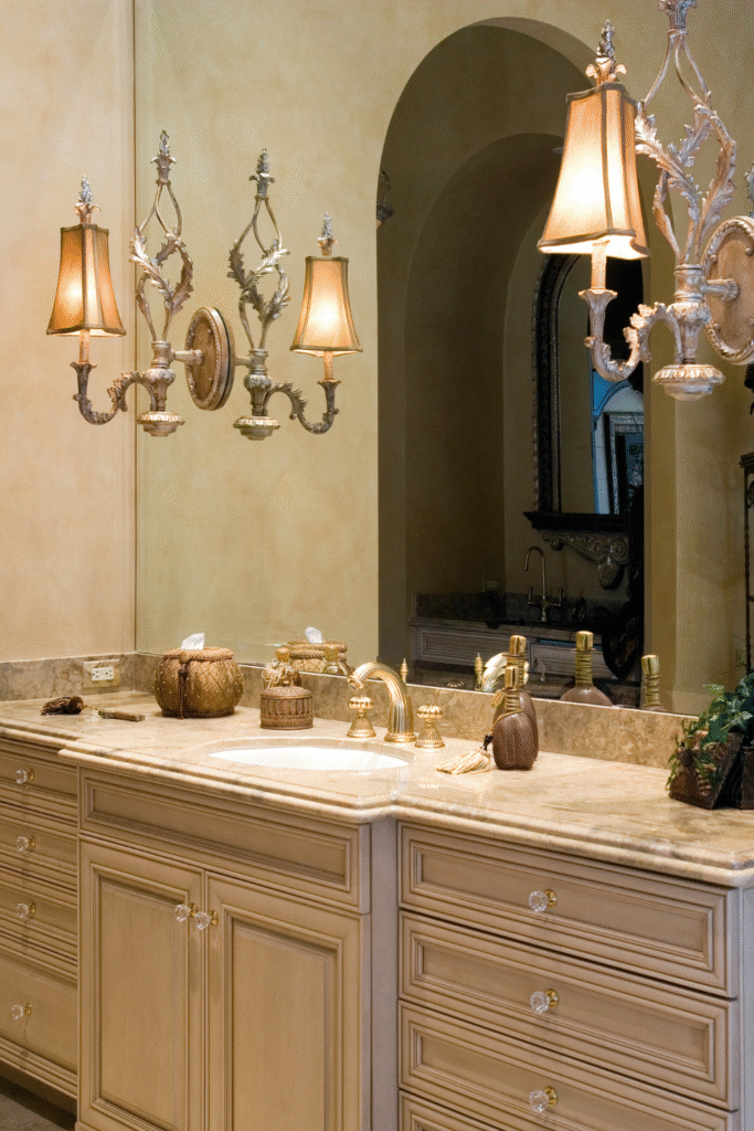 17 Stunning Guest Bathroom Designs On a Budget 26 13. Parisian Inspired Powder Room