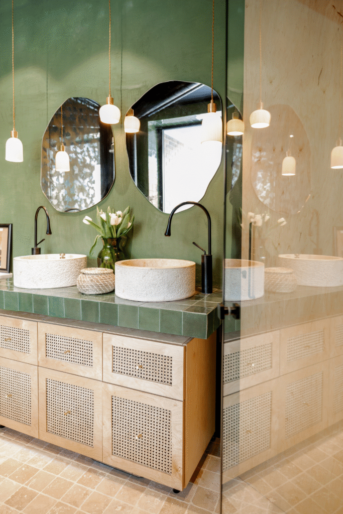 17 Stunning Guest Bathroom Designs On a Budget 32 16.Boho Chic Bathroom