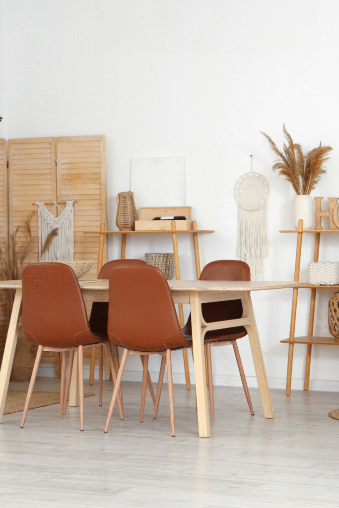 17 Earthy Dining Room Designs Perfect For Any season 4 2. Natural Texture Haven