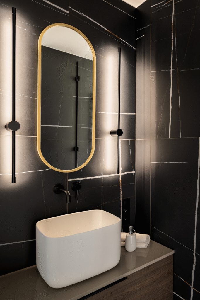 17 Stunning Guest Bathroom Designs On a Budget 14 7. Petite Powder Room Perfection