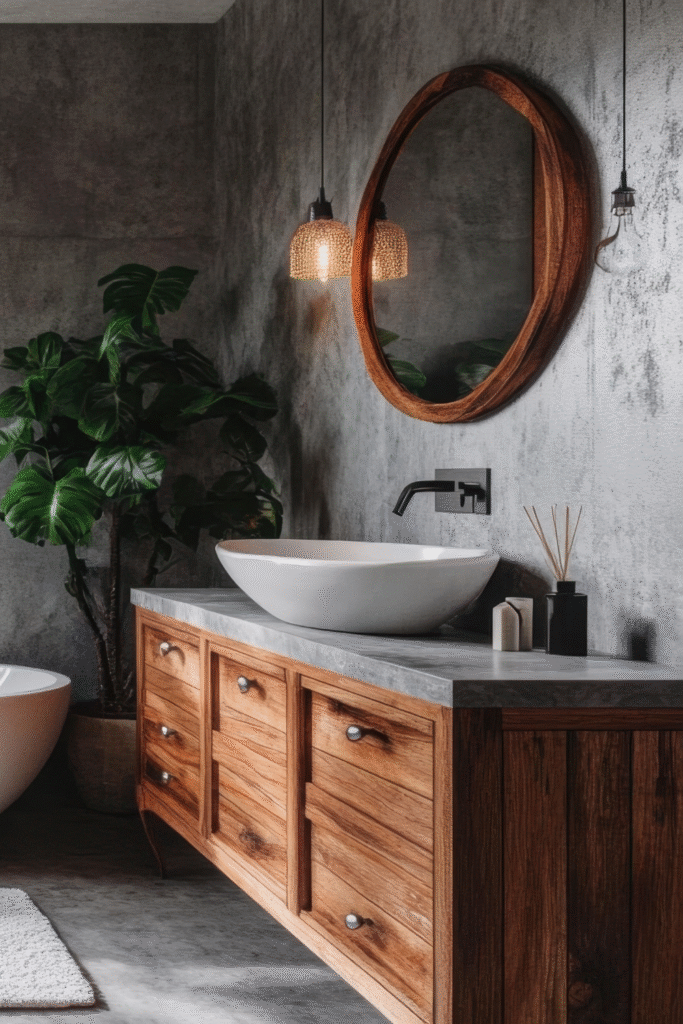 17 Stunning Guest Bathroom Designs On a Budget 18 9. Nature Inspired Escape