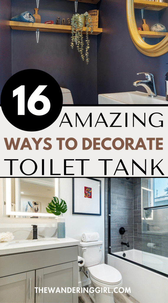 ways to decorate toilet tank